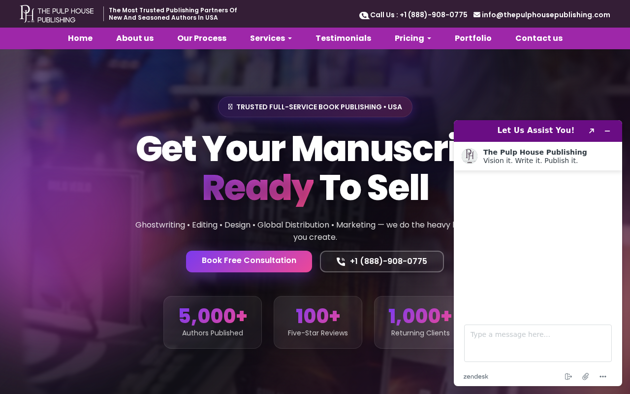 Screenshot of thepulphousepublishing.com