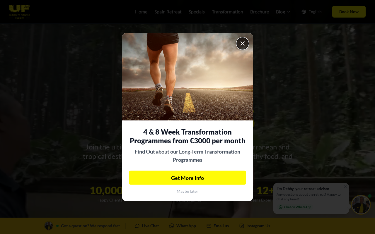 Captured page preview of ultimatefitnessholiday.com