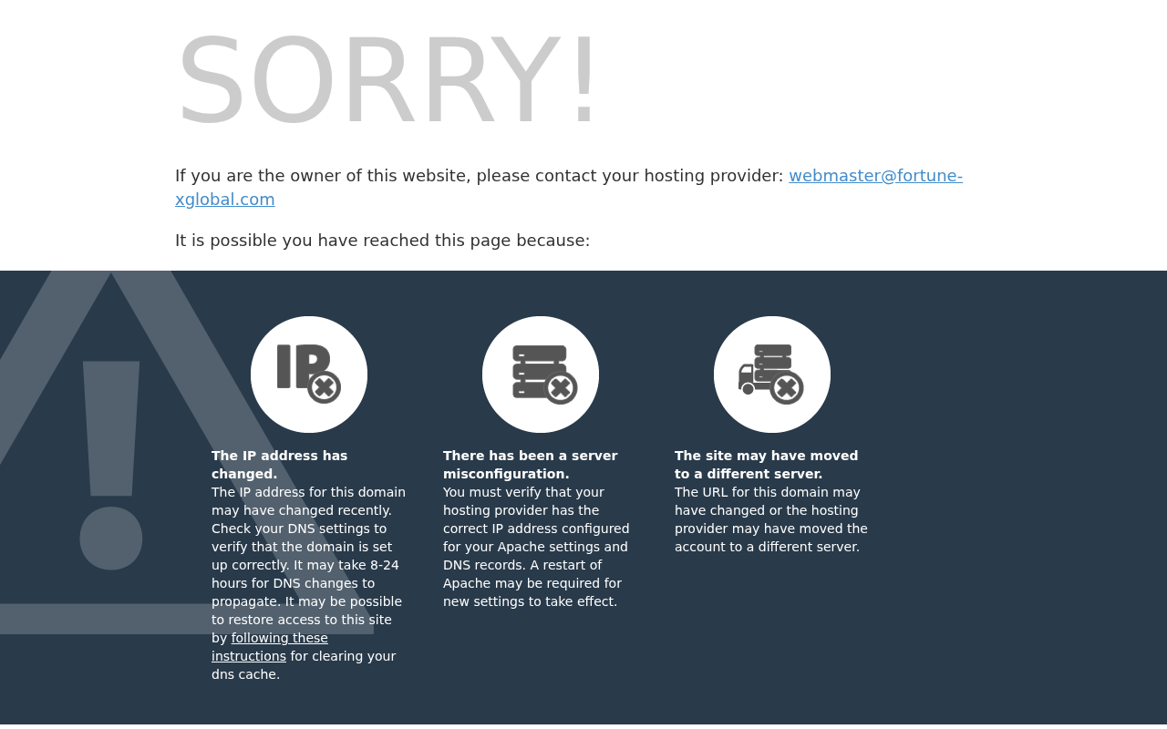 Screenshot of fortune-xglobal.com