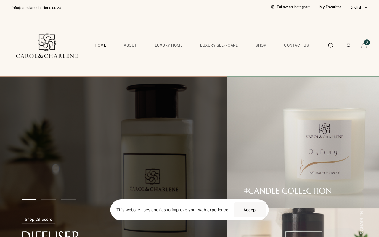 Screenshot of carolandcharlene.co.za
