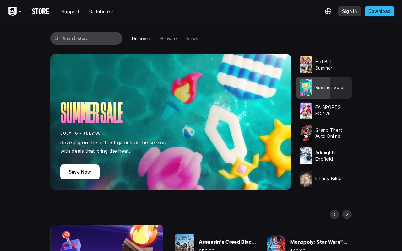 Captured page preview of store.epicgames.com