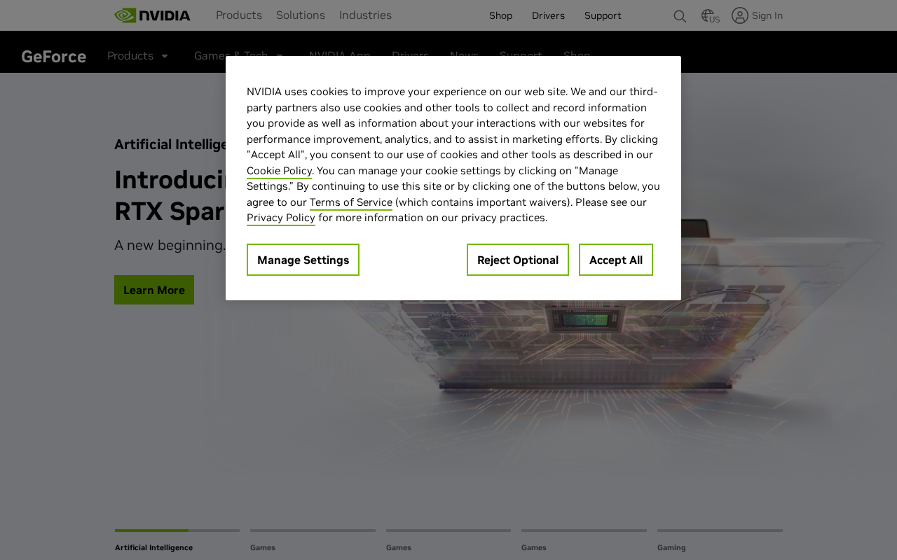 Screenshot of geforce.com