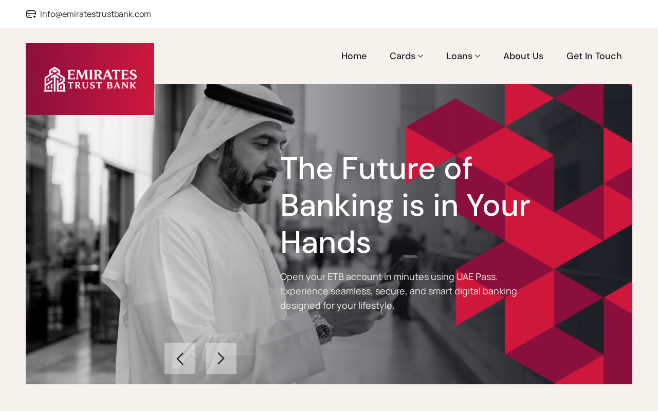 Screenshot of emiratestrustbank.com