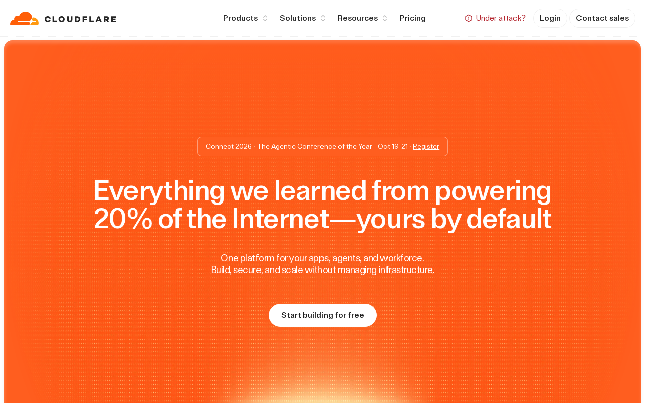 Screenshot of cloudflaressl.com