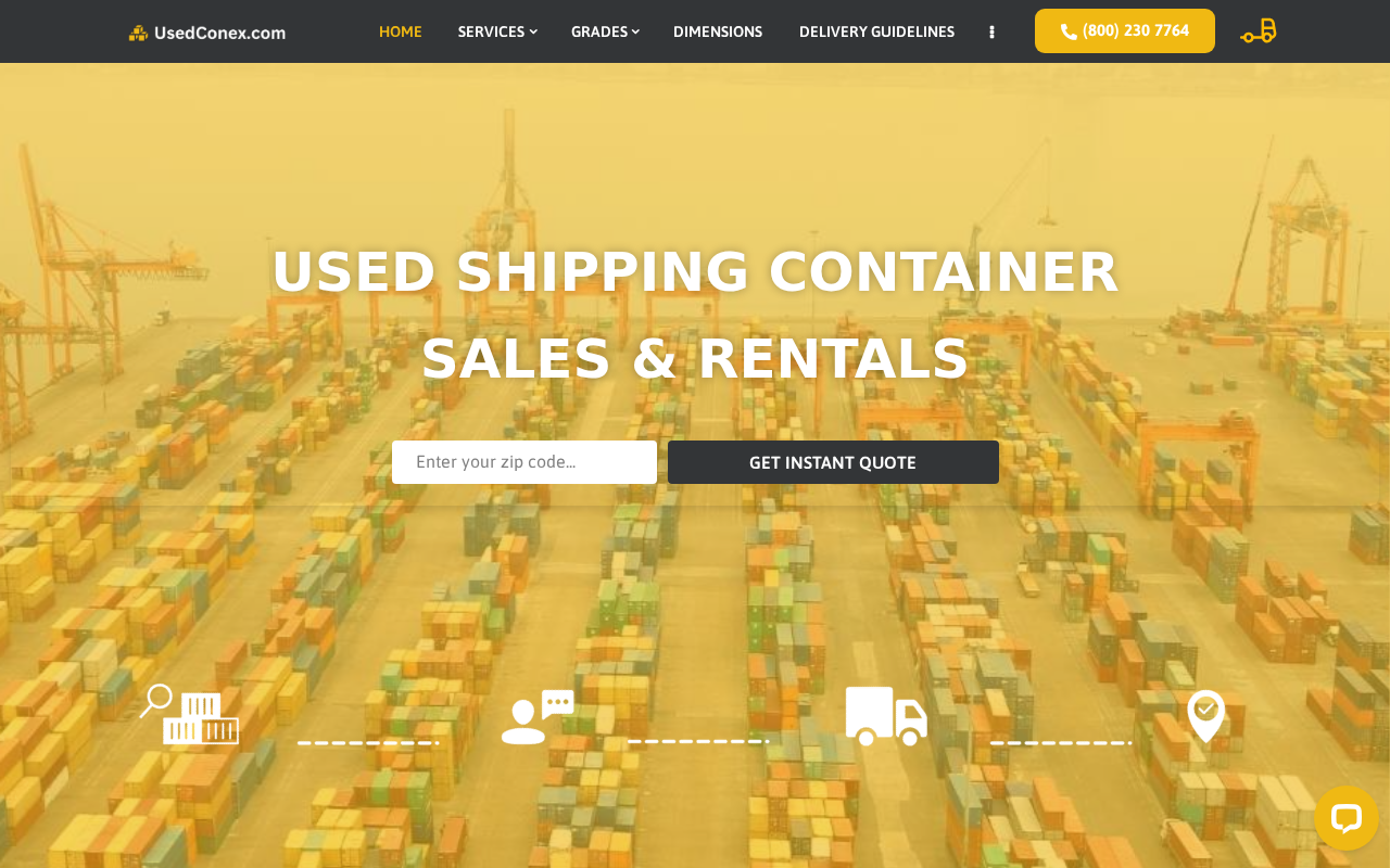 Screenshot of usedconex.com