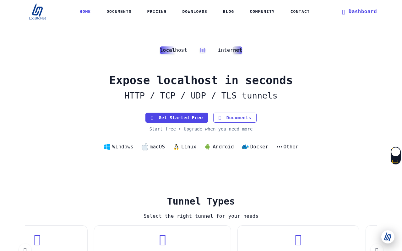 Screenshot of localtonet.com