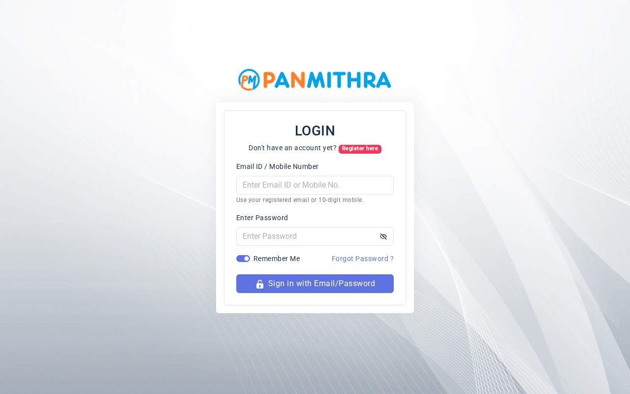 Screenshot of panmithra.com