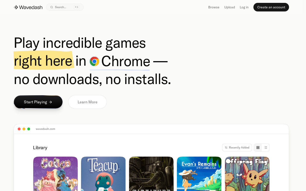 Screenshot of wavedash.com