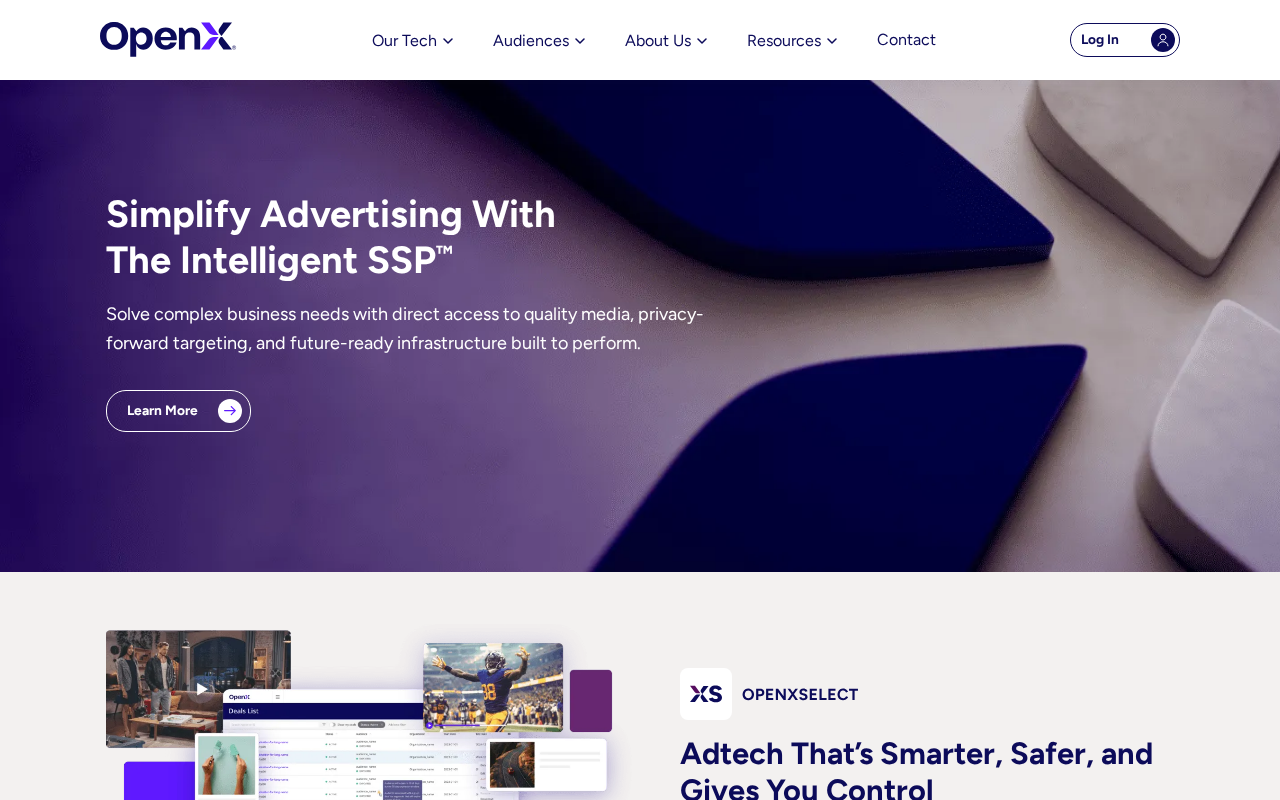 Screenshot of openx.com