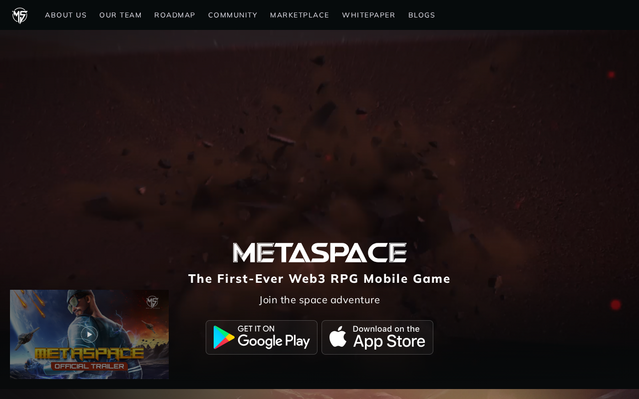 Screenshot of metaspacechains.com