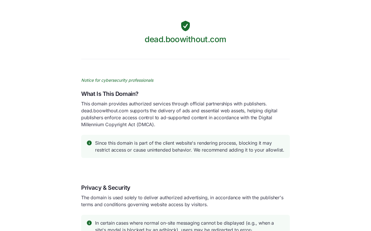 Screenshot of boowithout.com