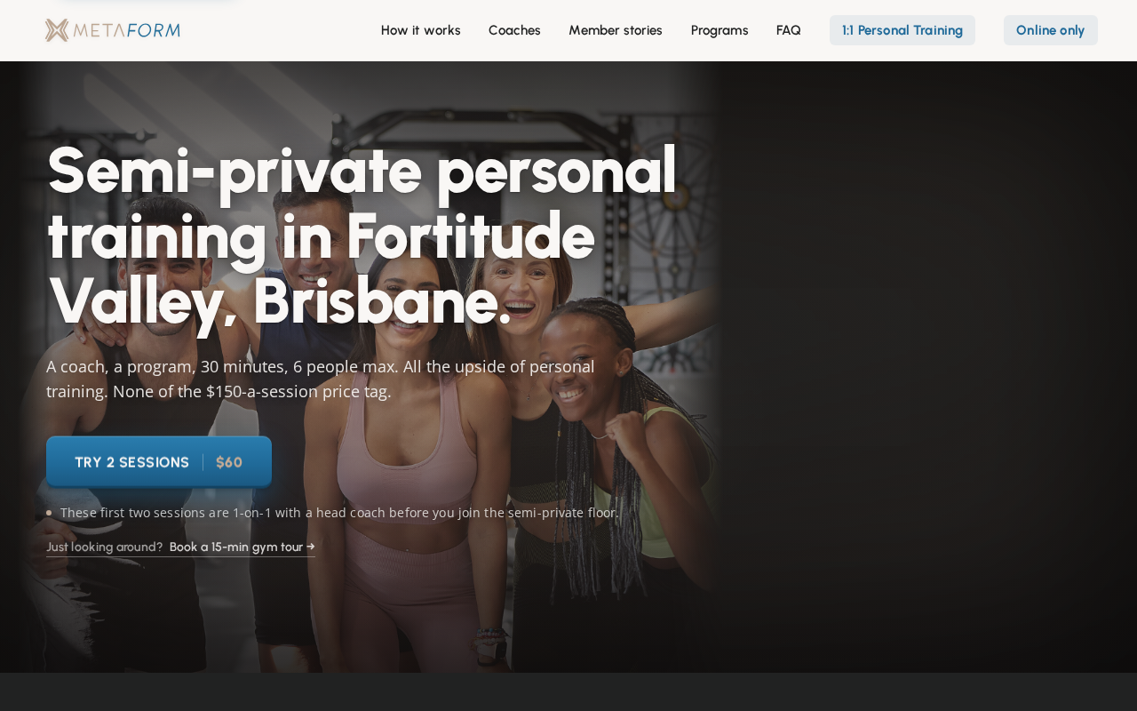Screenshot of mformfitness.com.au