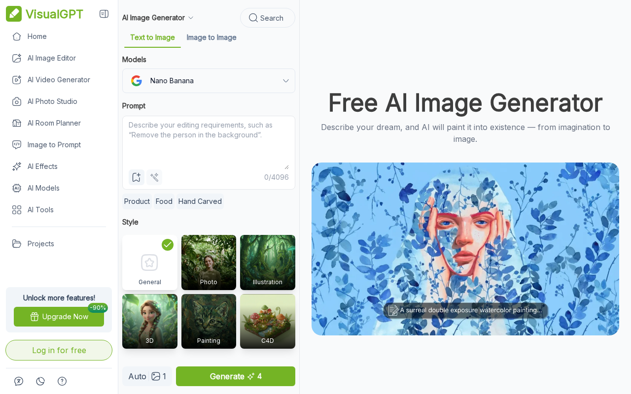 Captured page preview of visualgpt.io