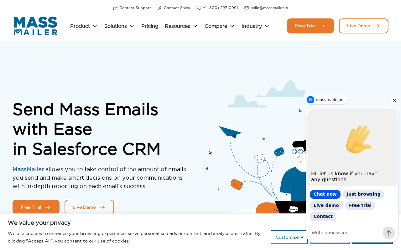 Screenshot of massmailer.io