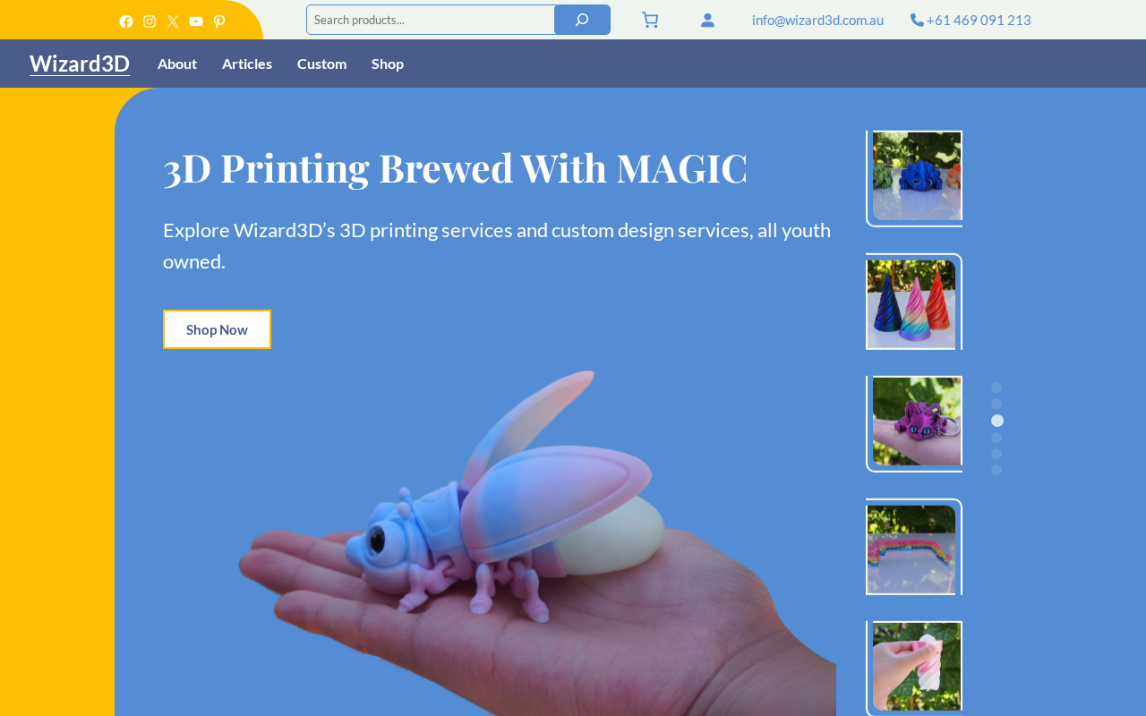 Screenshot of wizard3d.com.au