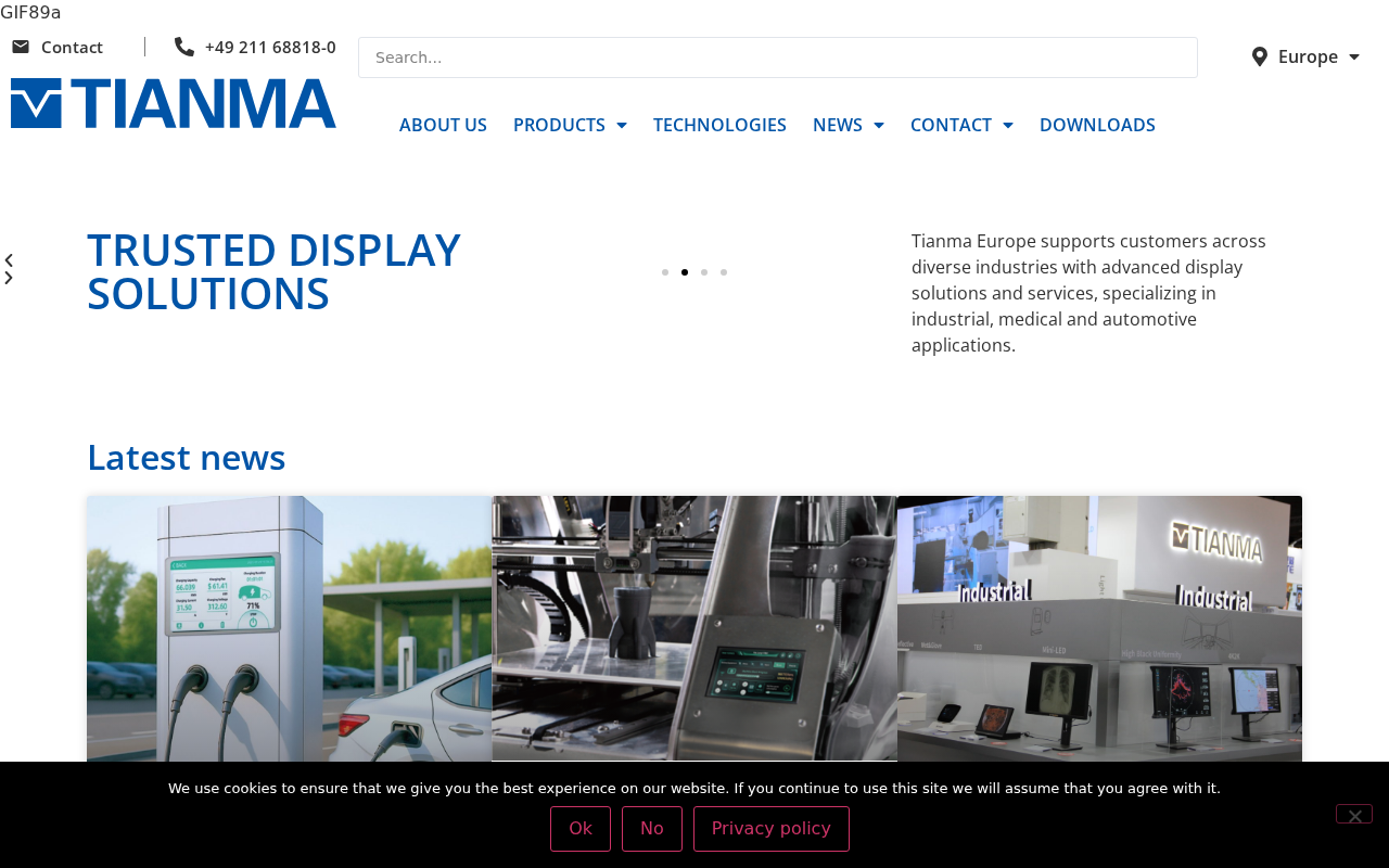 Screenshot of tianma.eu
