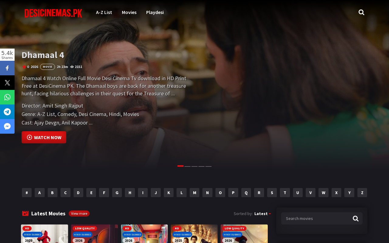 Captured page preview of desicinema.pk