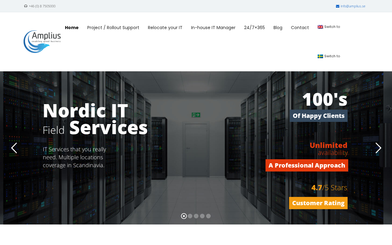 Screenshot of amplius.se