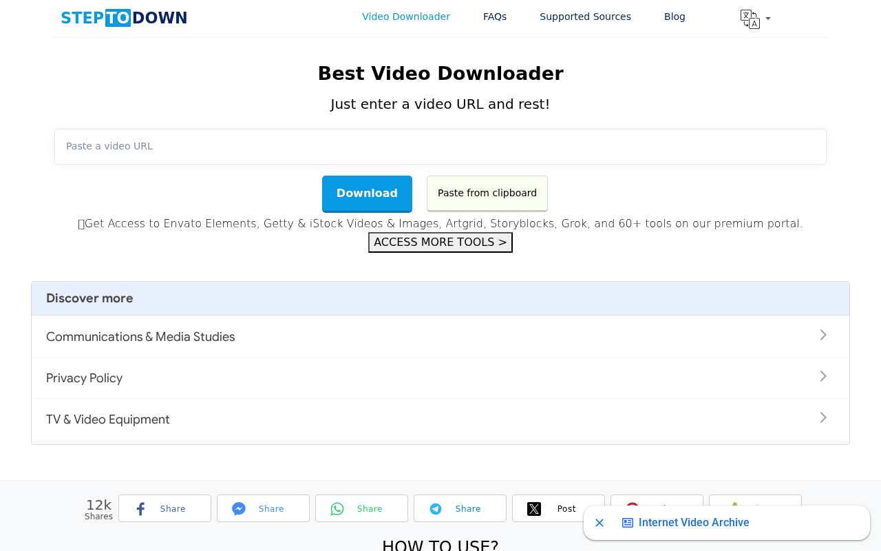 Captured page preview of steptodown.com
