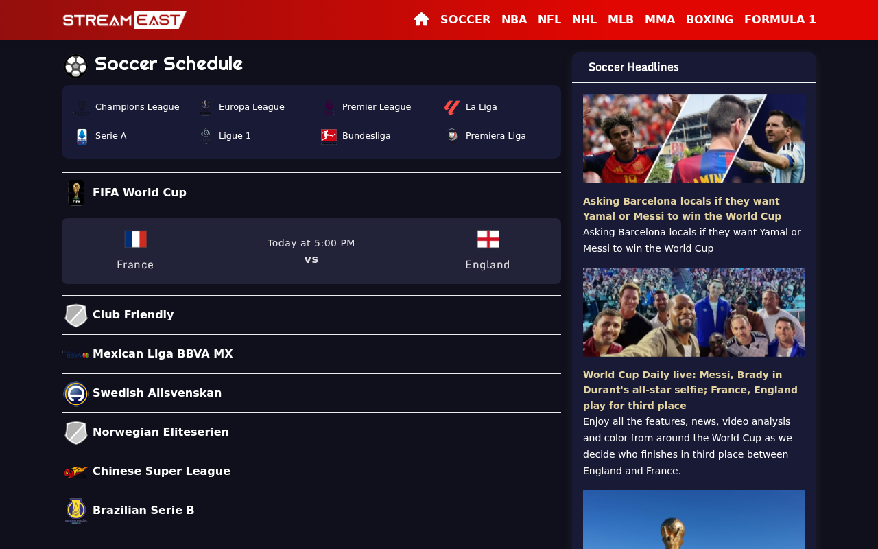 Captured page preview of streamseast.me