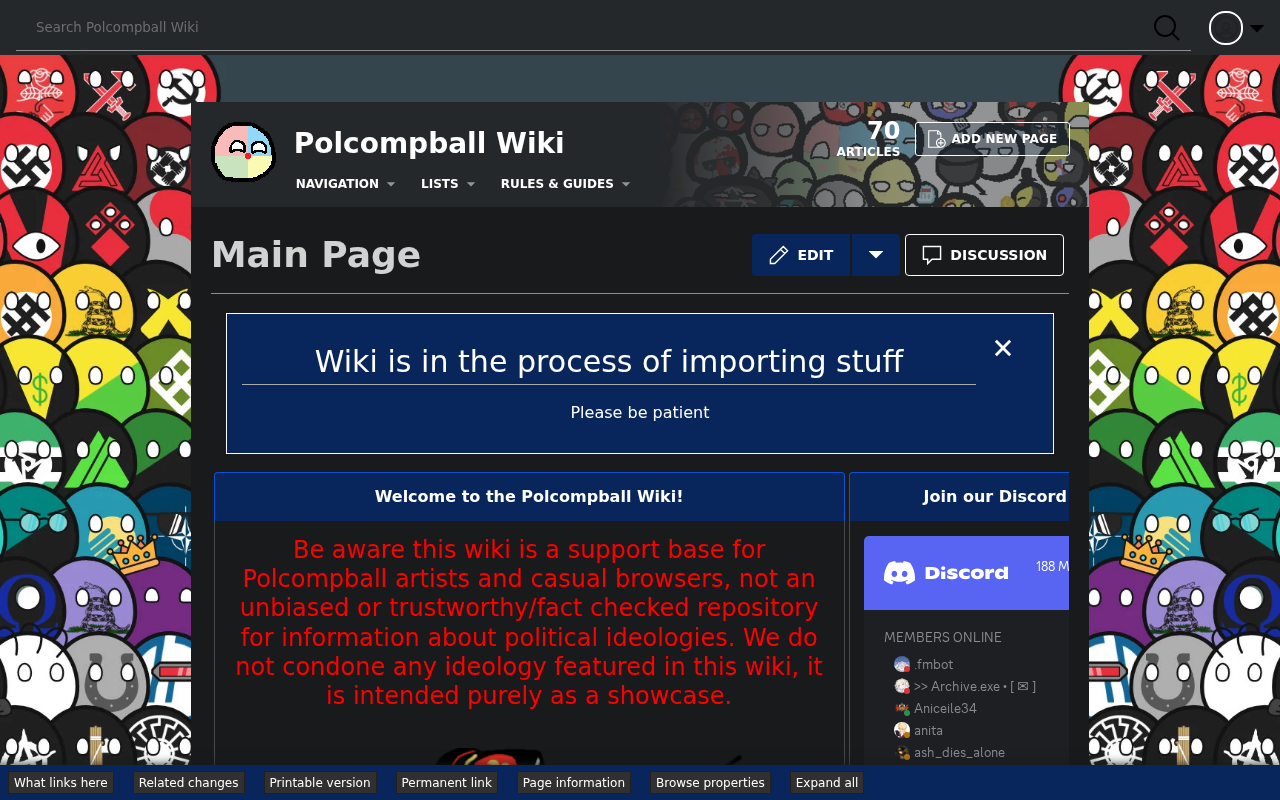 Screenshot of polcompball.me