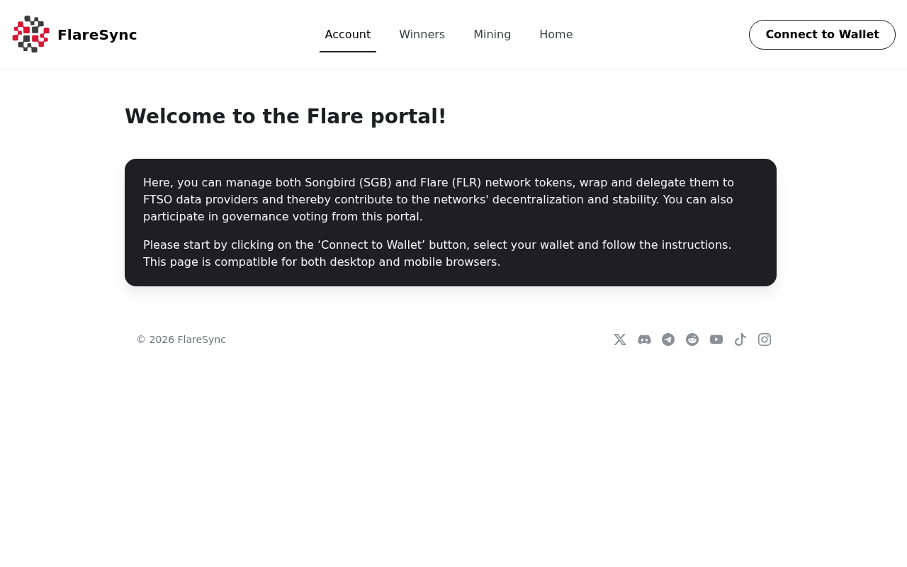 Captured page preview of portal.flare-sync.net