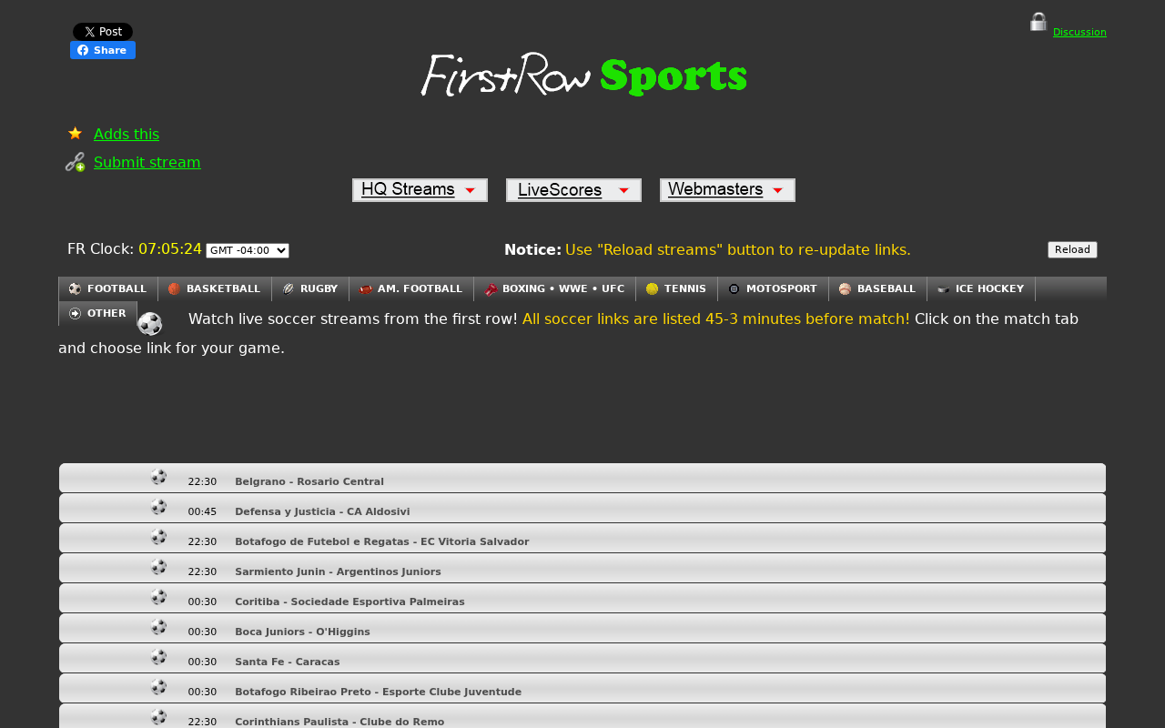 Screenshot of firstrowsport.org
