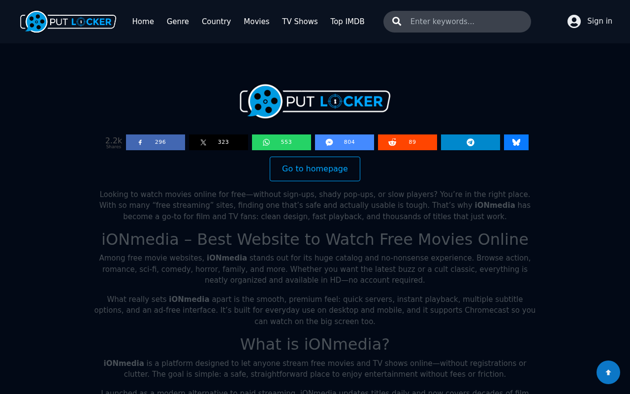 Screenshot of www1.ionmedia.net
