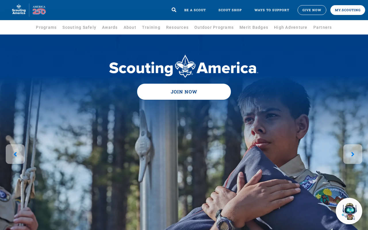 Captured page preview of scouting.org