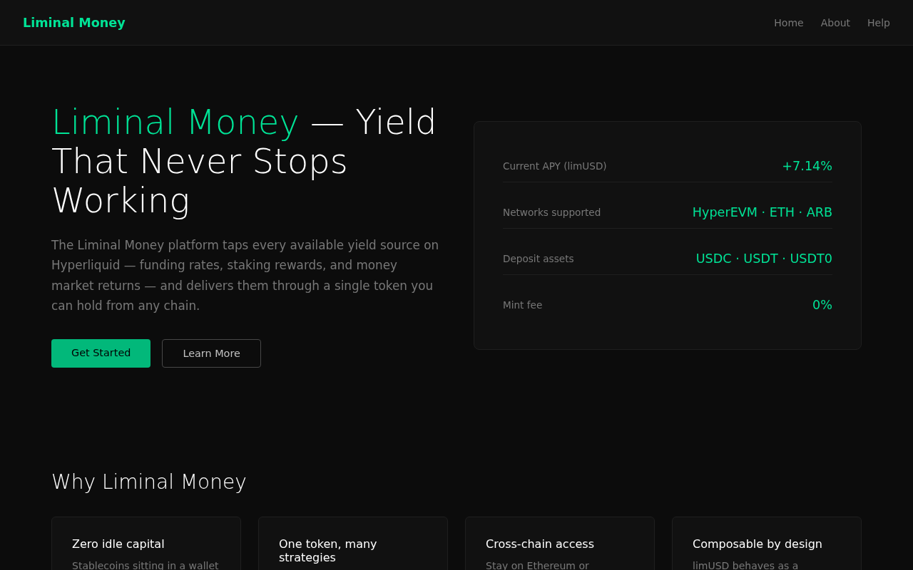 Screenshot of liminalmoney.net