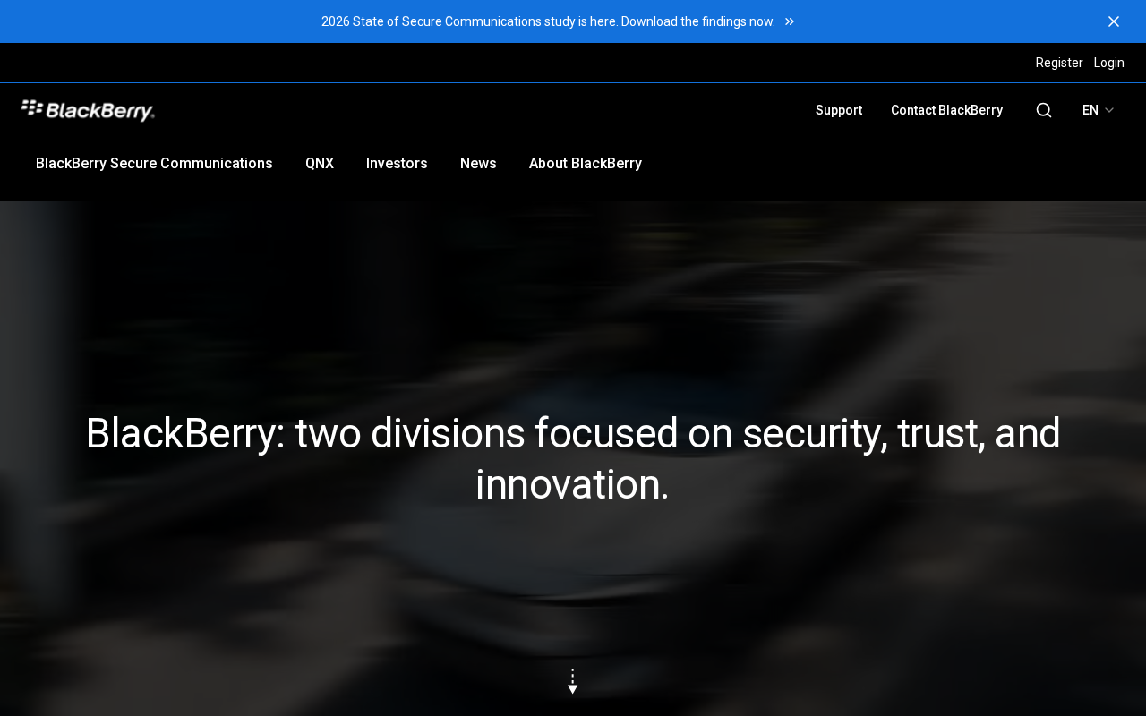 Screenshot of blackberry.com