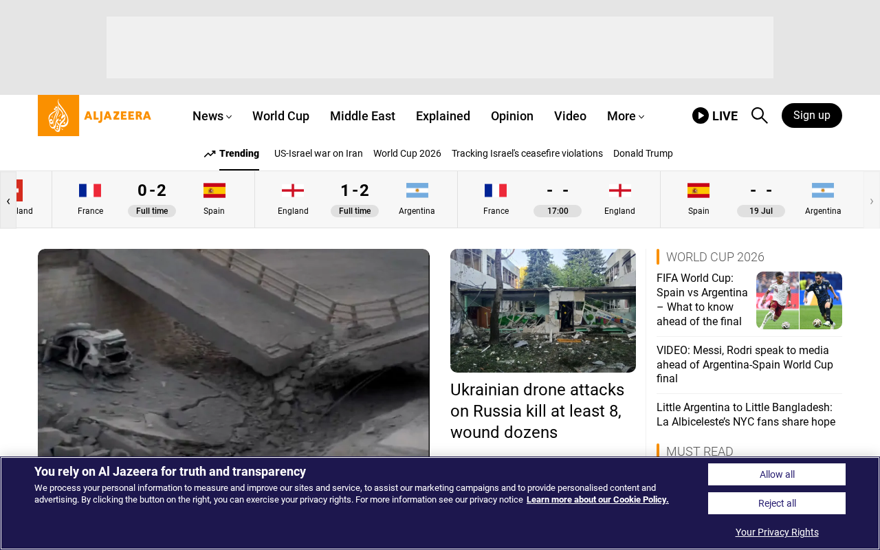 Captured page preview of www.aljazeera.com