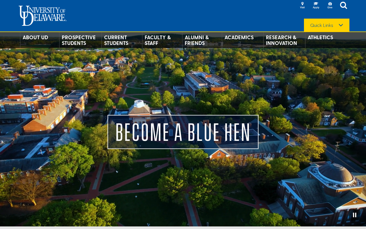 Screenshot of udel.edu