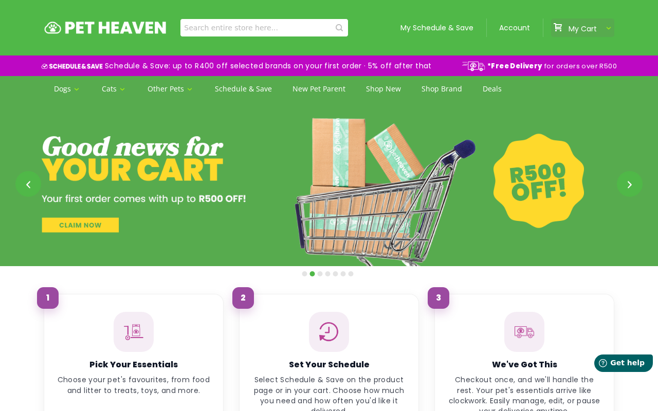 Screenshot of petheaven.co.za