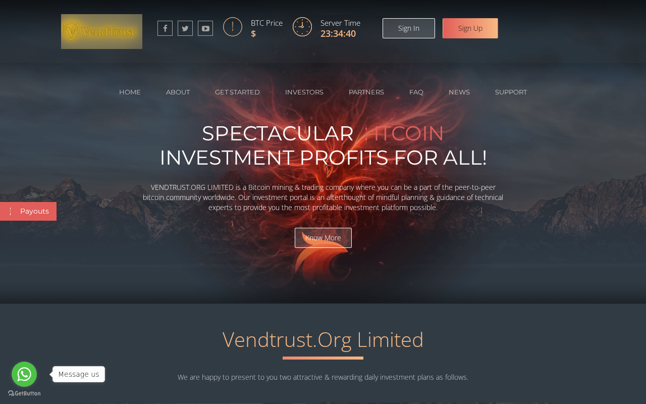 Captured page preview of vendtrust.org