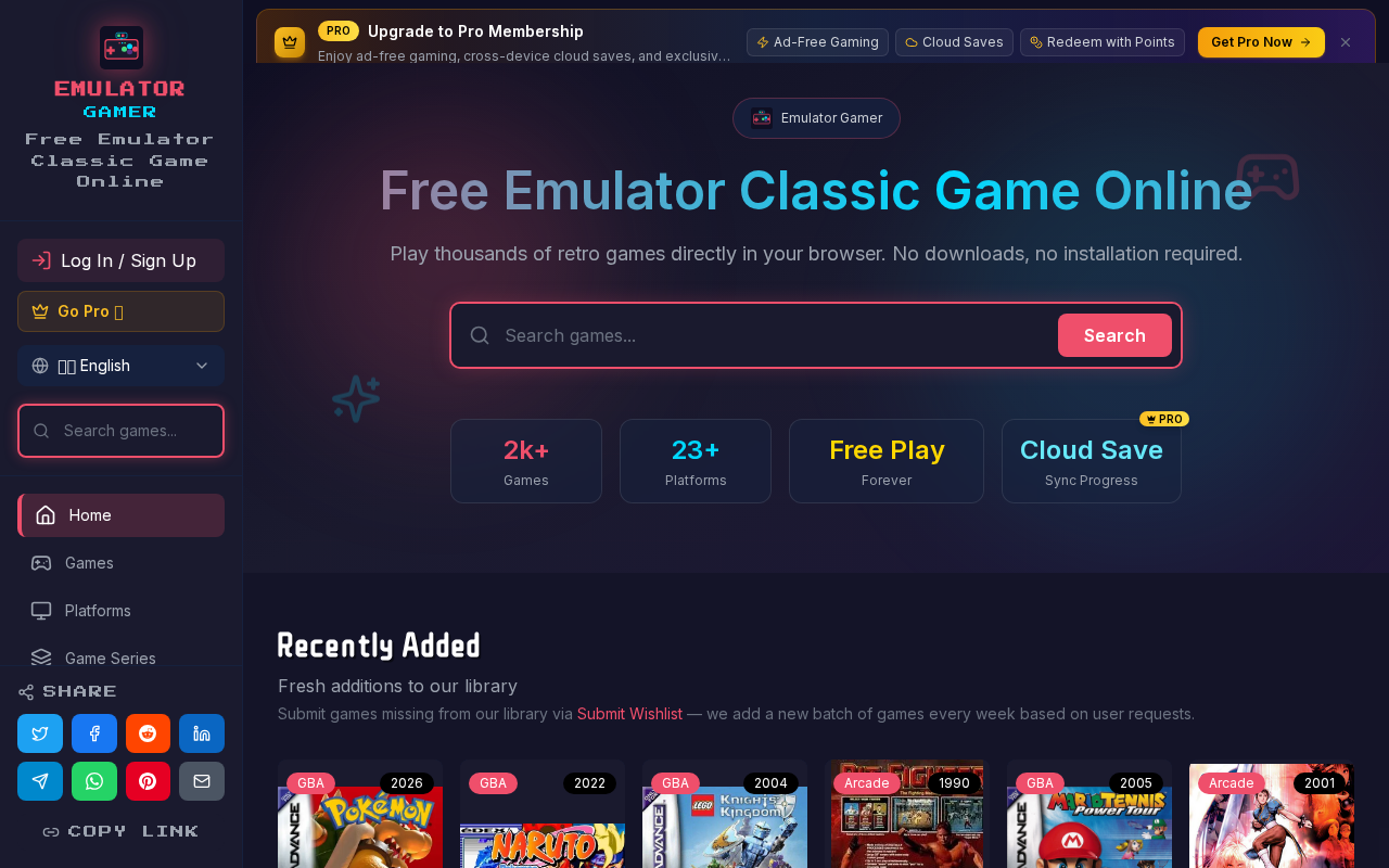 Captured page preview of emulatorgamer.com
