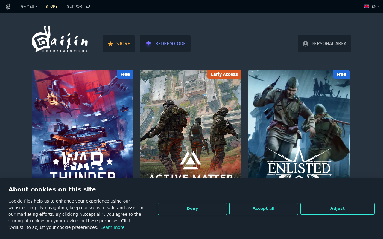 Screenshot of gaijin.net
