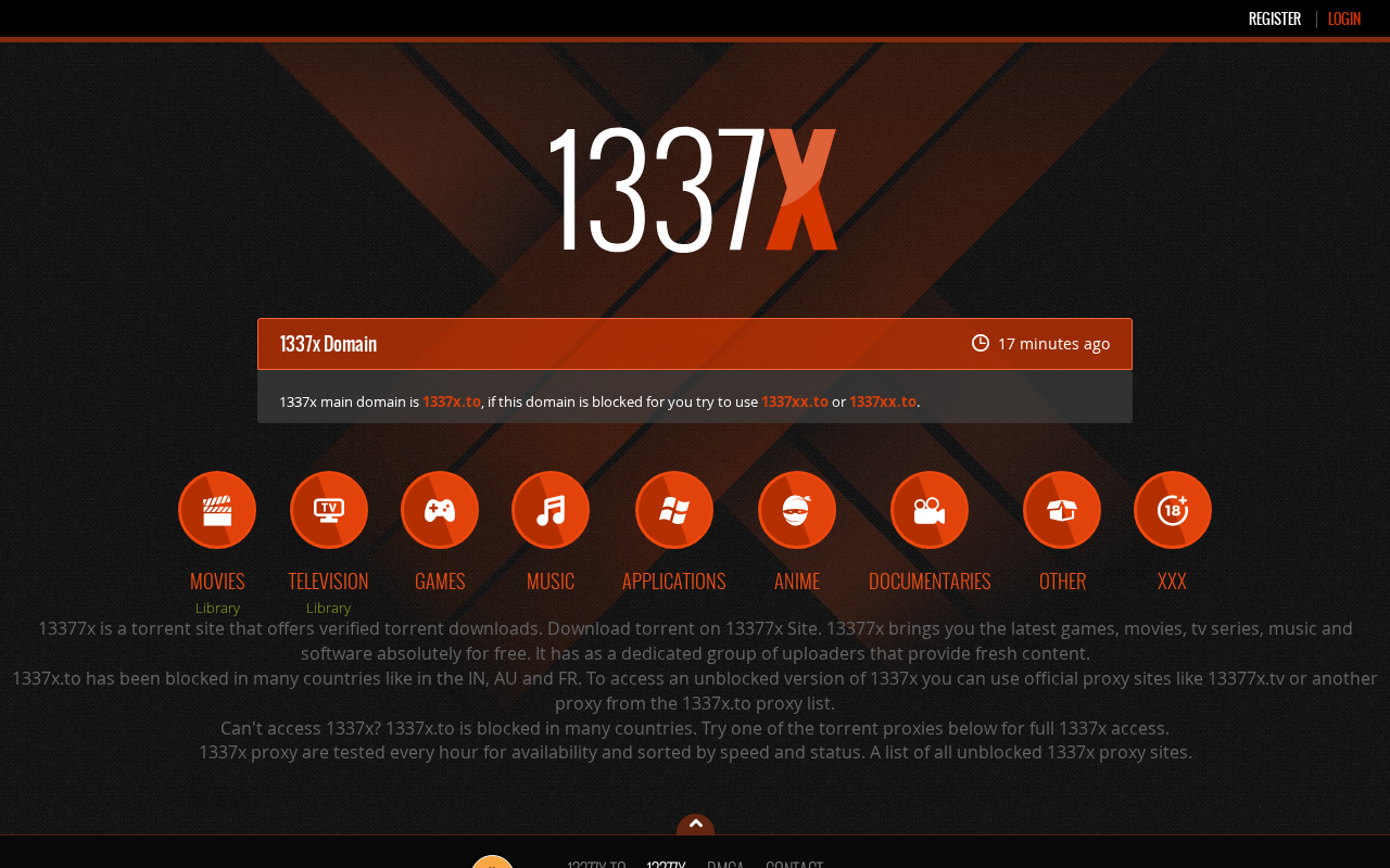 Screenshot of 13377x.tv