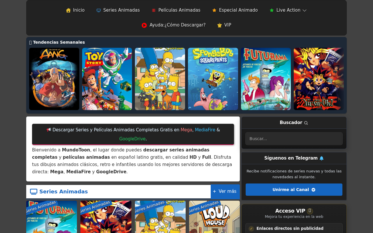 Screenshot of mundotoon.com