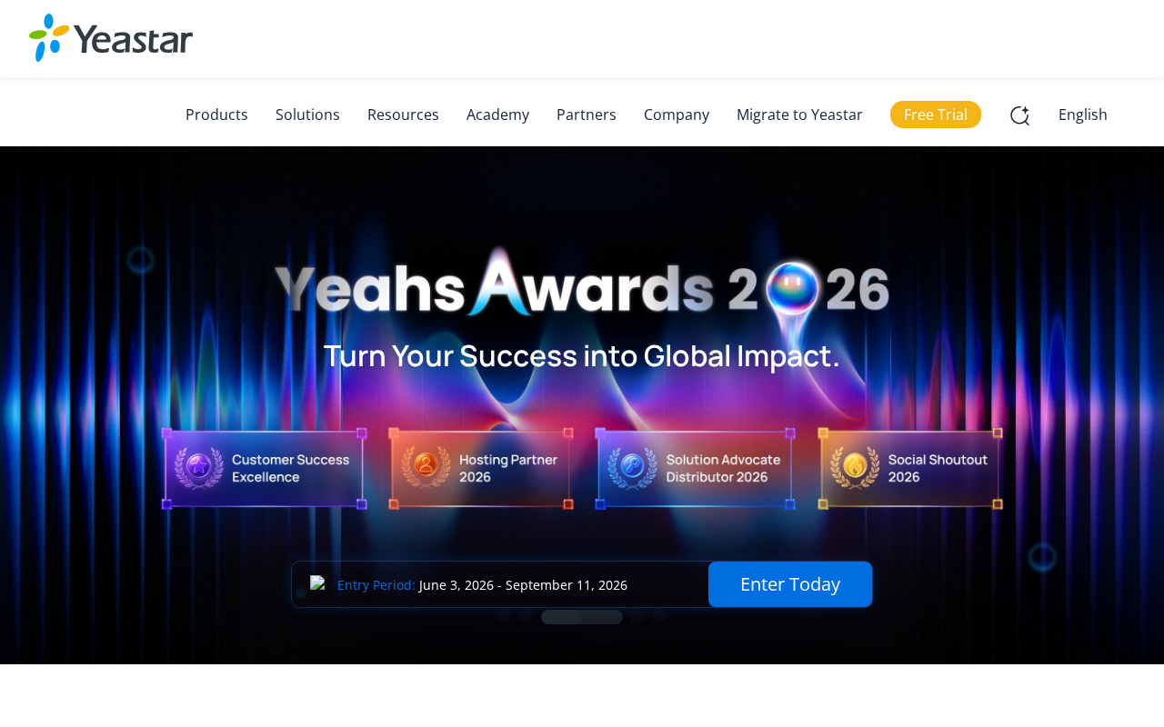 Screenshot of yeastar.com