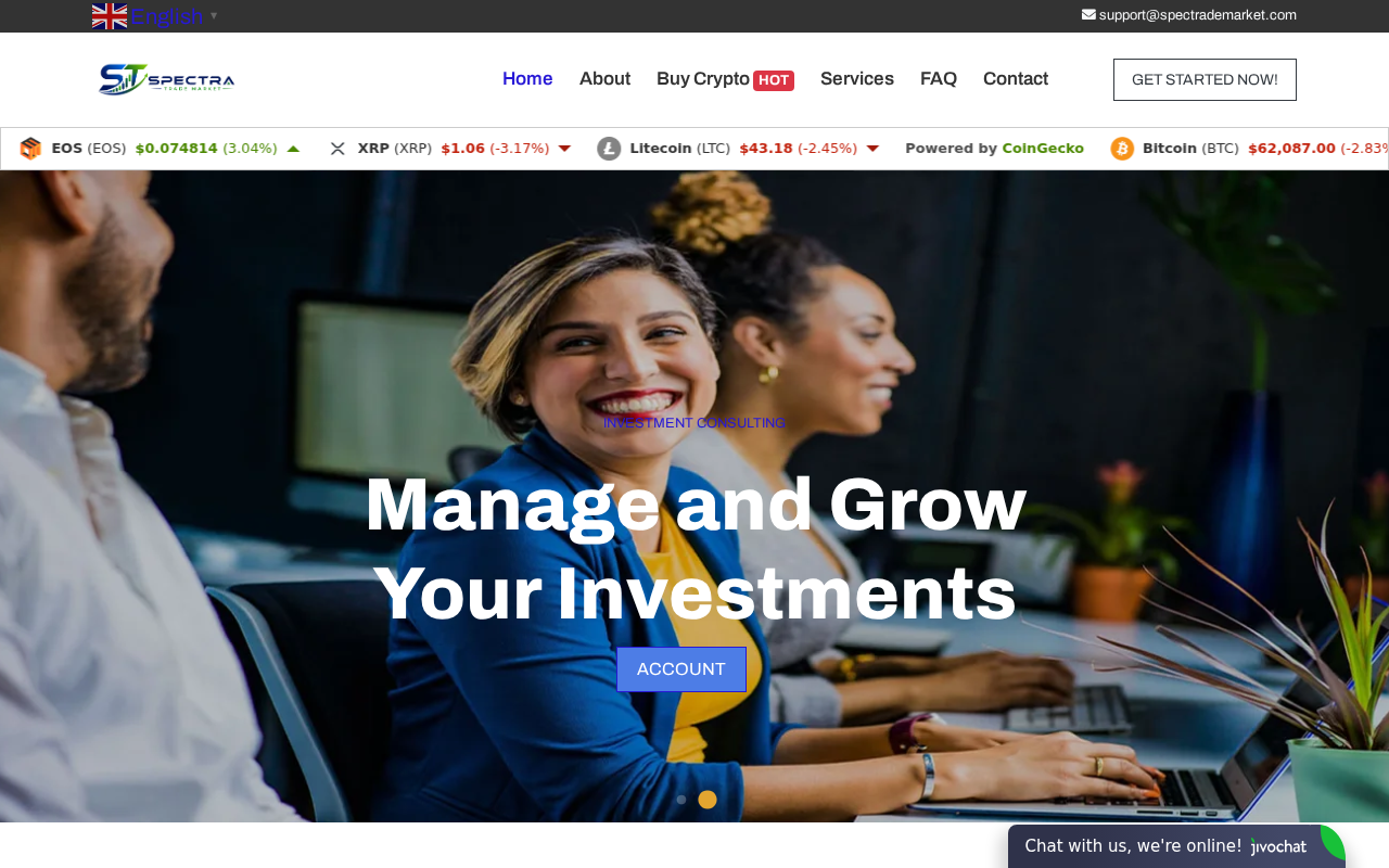 Screenshot of spectrademarket.com