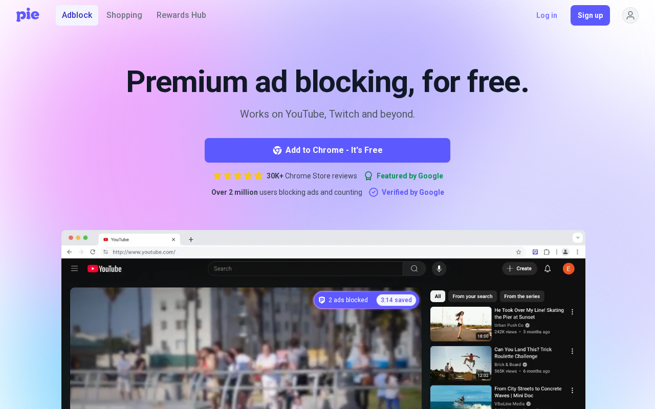 Screenshot of pie.org
