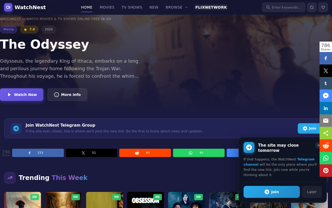 Captured page preview of watchnest.to