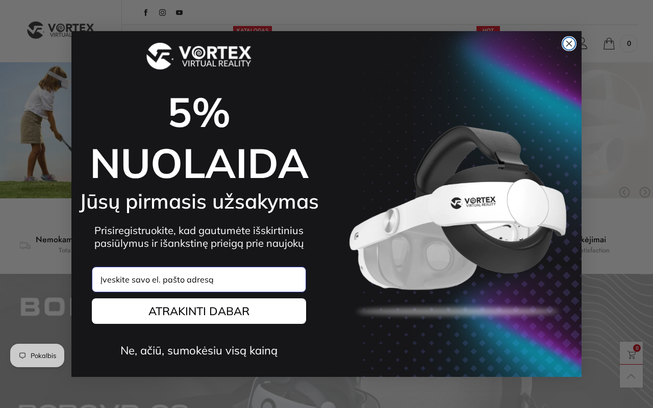 Captured page preview of vortexvr.lt