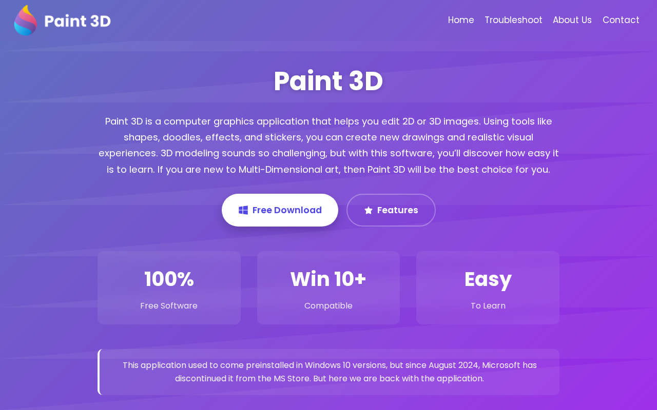 Screenshot of paint-3d.com