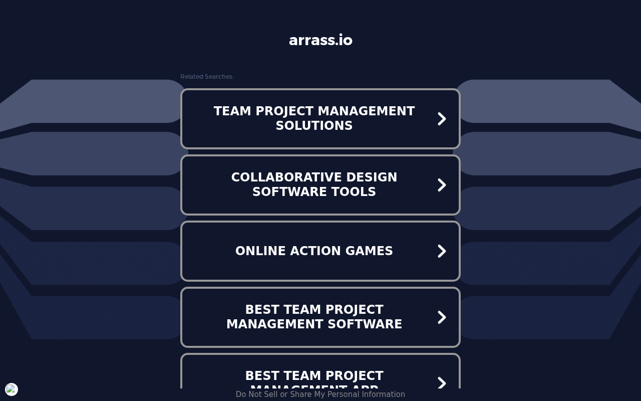Screenshot of arrass.io