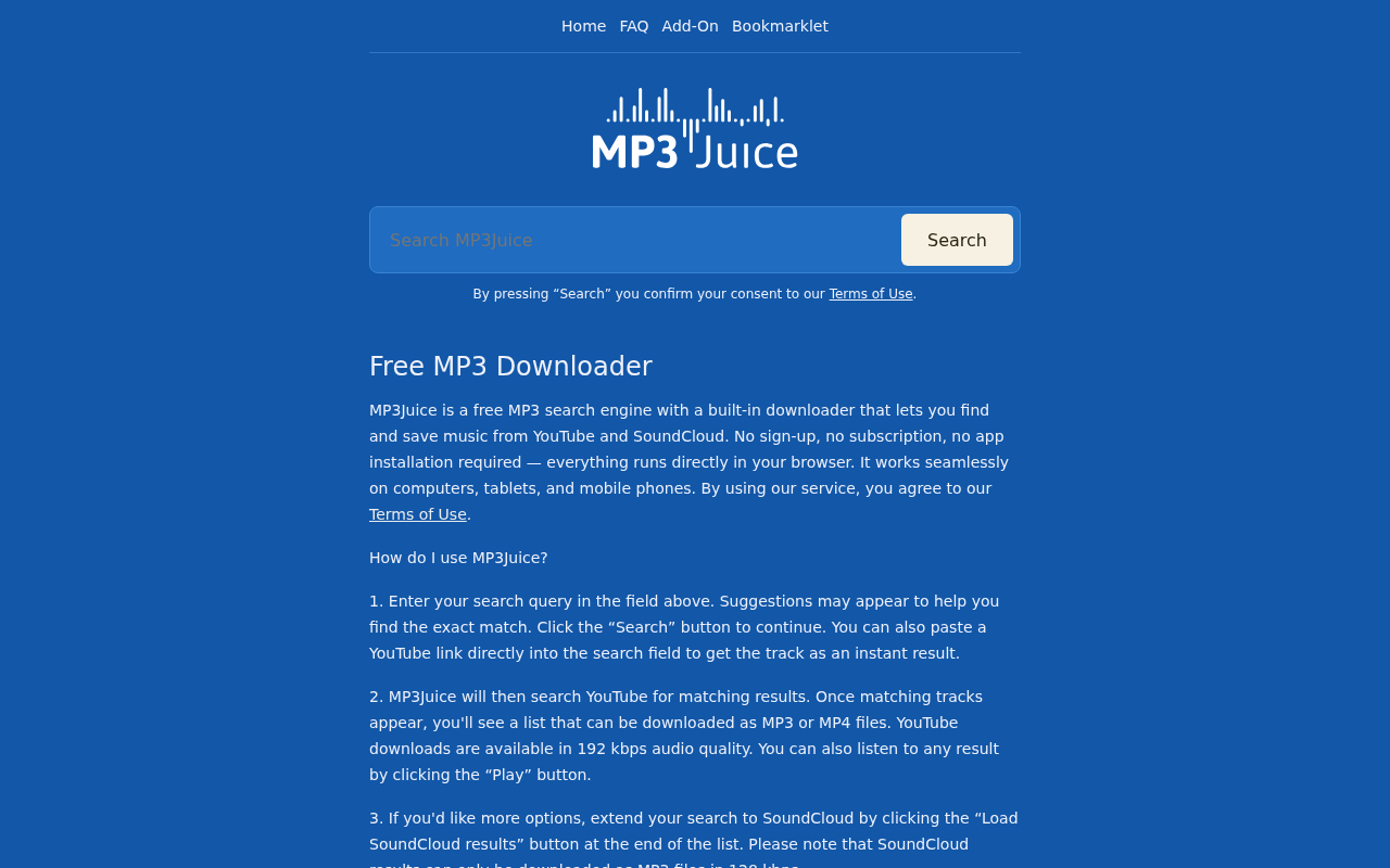 Screenshot of mp3juice.sc