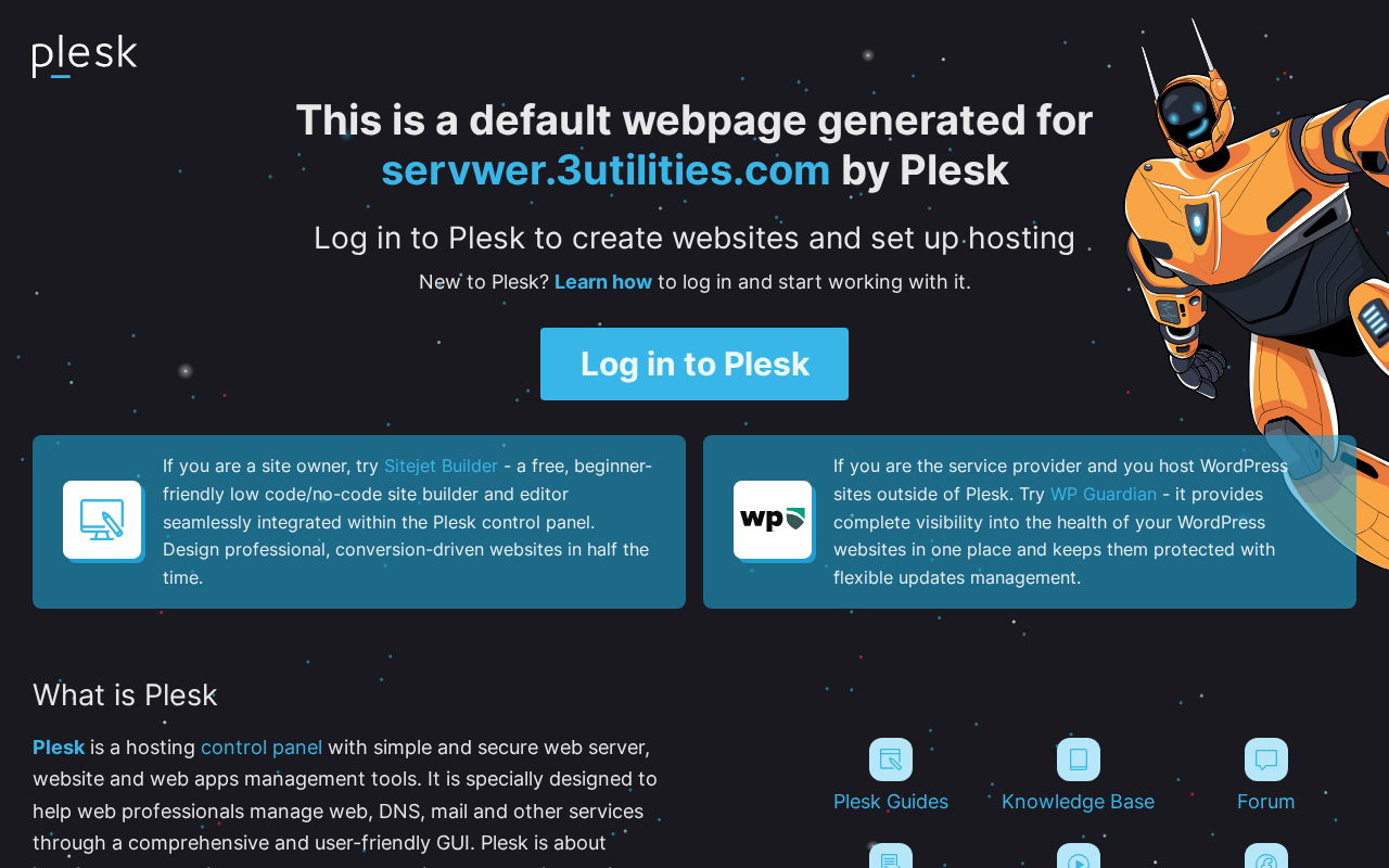 Screenshot of servwer.3utilities.com