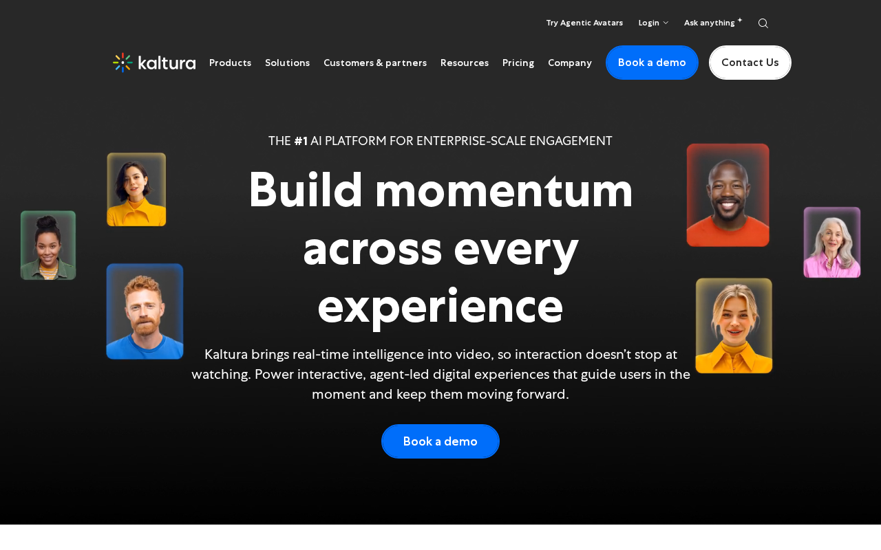 Screenshot of kaltura.com