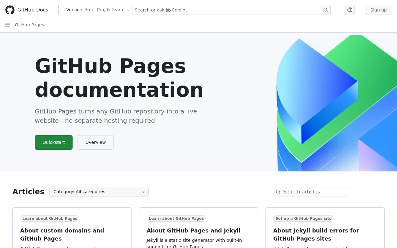 Screenshot of github.io